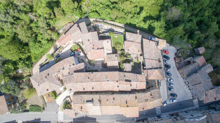 Aerial view of a town