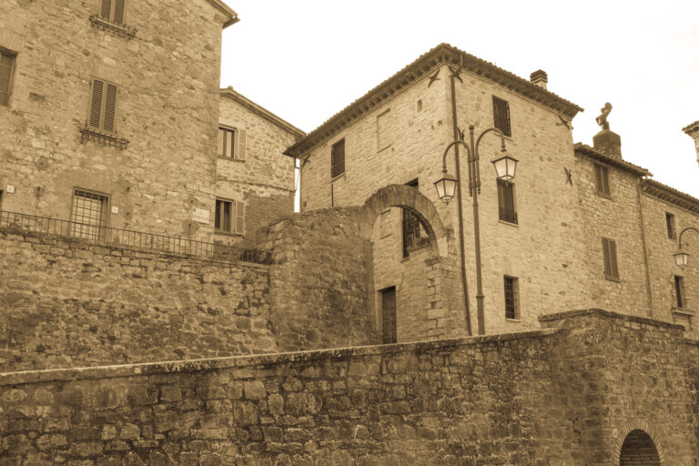 View of Collelungo castle. Truffle hunting base